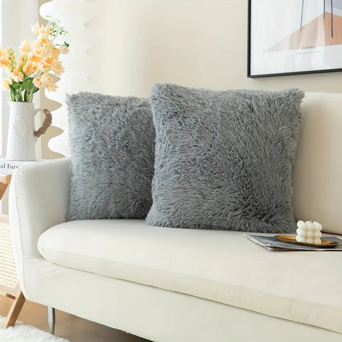 Luxurious Faux Fur Throw Pillow Covers – Ultra-Soft, Elegant Decorative Cushion Case