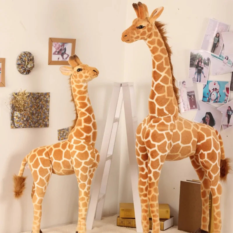 Huge Realistic Giraffe Plush Toy – Extra-Large Stuffed Animal for Kids & Home Decor
