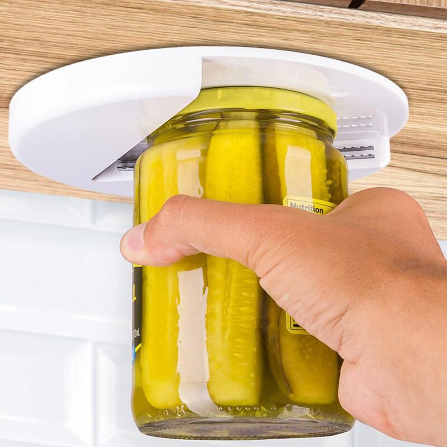 Under Cabinet Jar Opener – Sleek, Space-Saving & Effortless Lid Opener