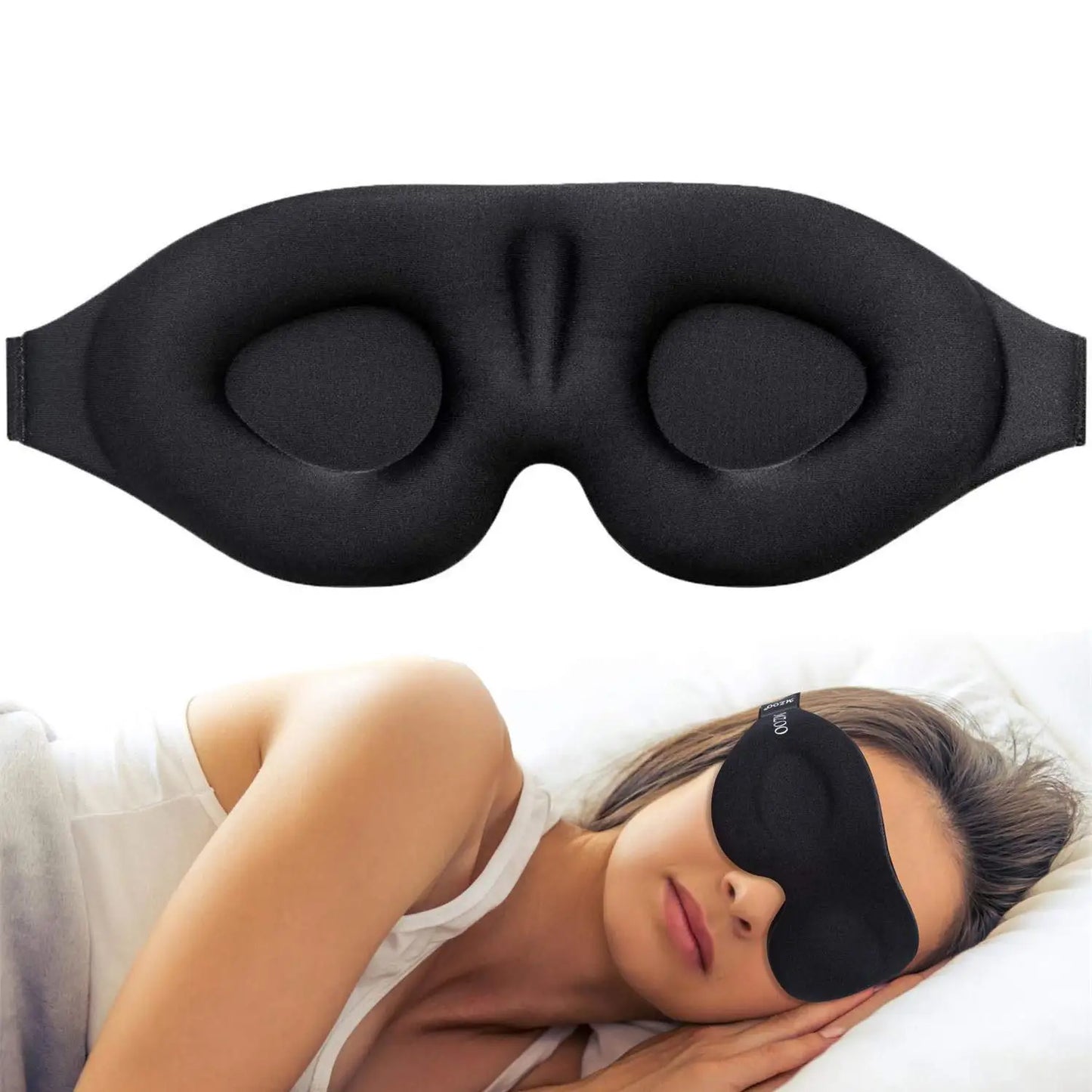 3D Contoured Sleep Eye Mask – Light-Blocking, Pressure-Free & Breathable for Deep Rest