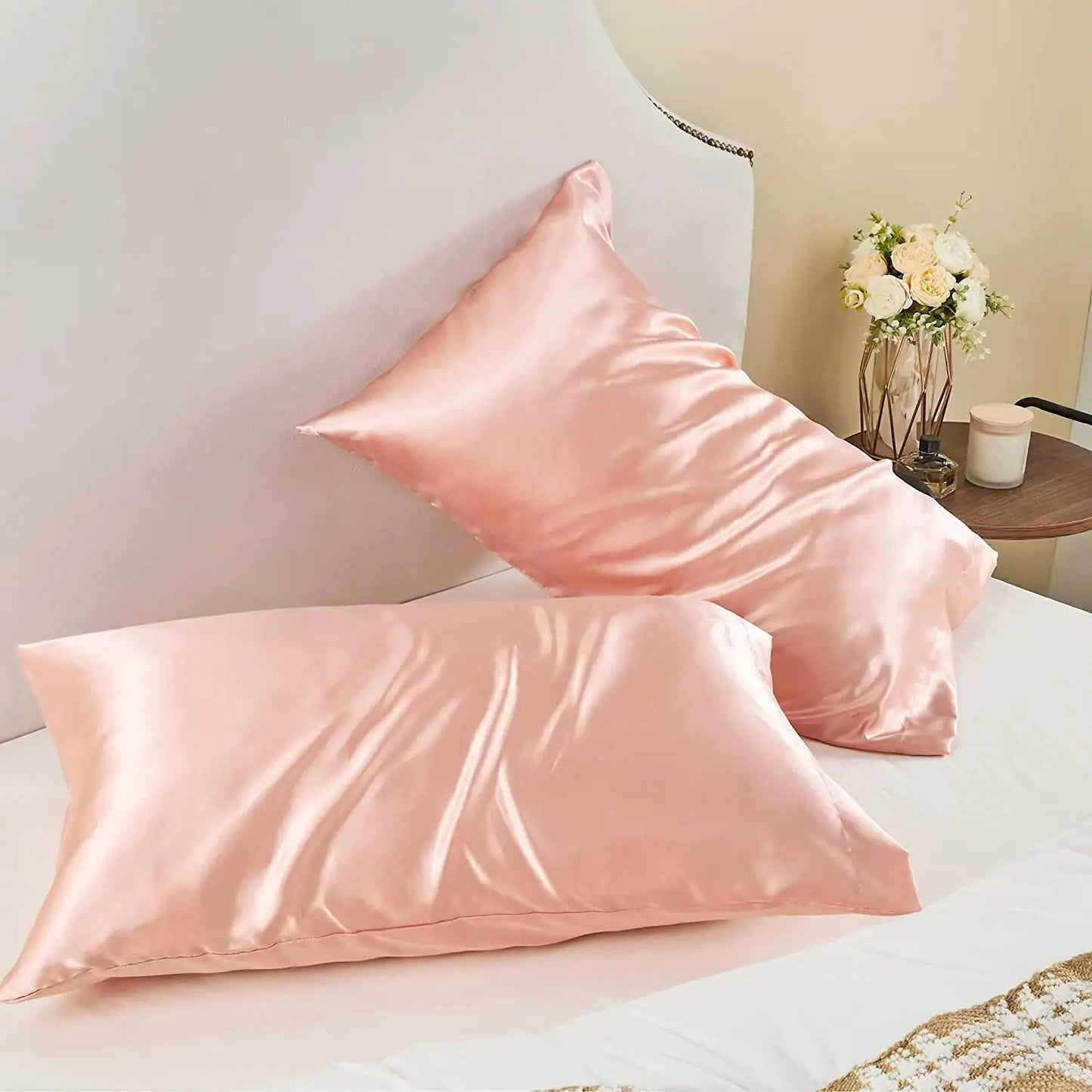 Luxury Satin Silk Pillowcases (Set of 2) for Hair & Skin – Anti-Frizz, Anti-Wrinkle