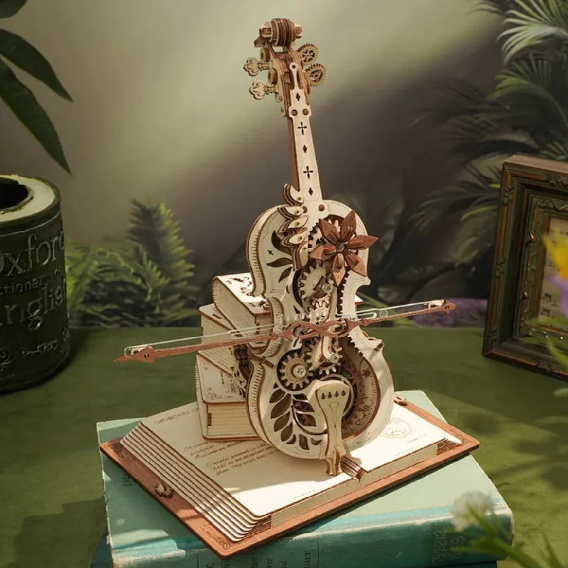 Magic Cello 3D Wooden Puzzle Music Box – Self-Playing Mechanical Model Kit