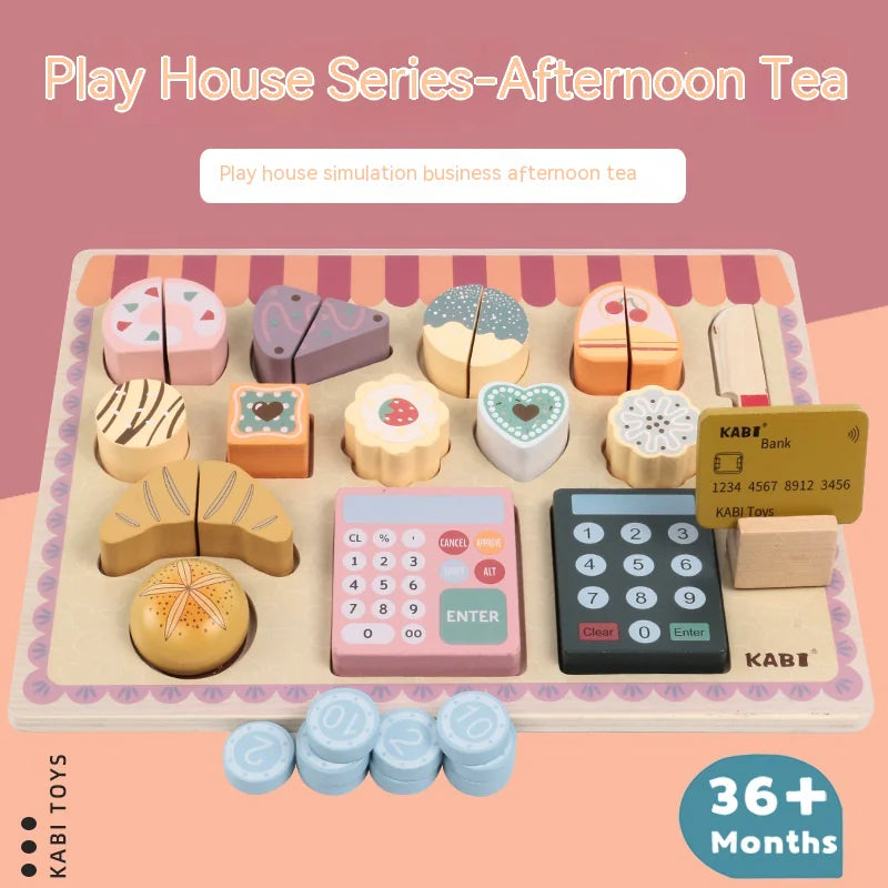 Wooden Pretend Tea Party Playset for Kids – Imaginative Role Play Set