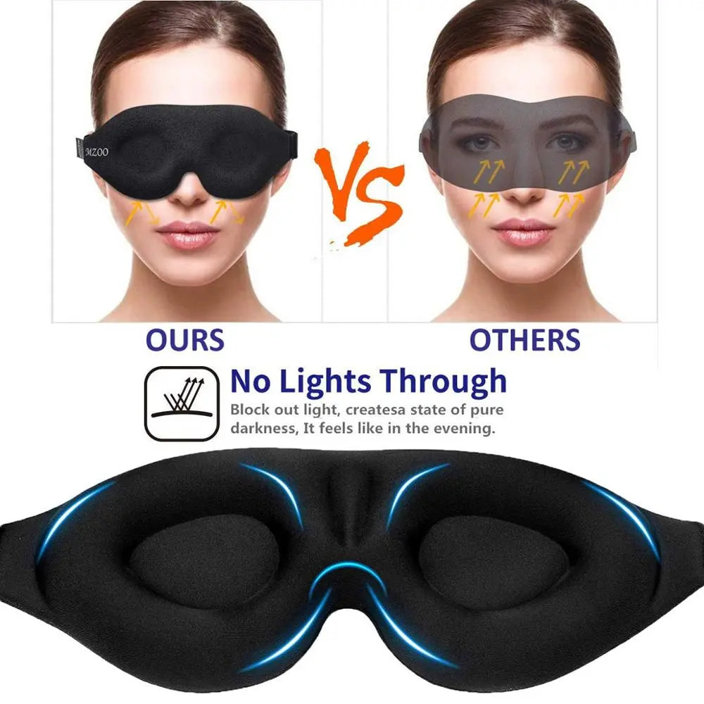 3D Contoured Sleep Eye Mask – Light-Blocking, Pressure-Free & Breathable for Deep Rest