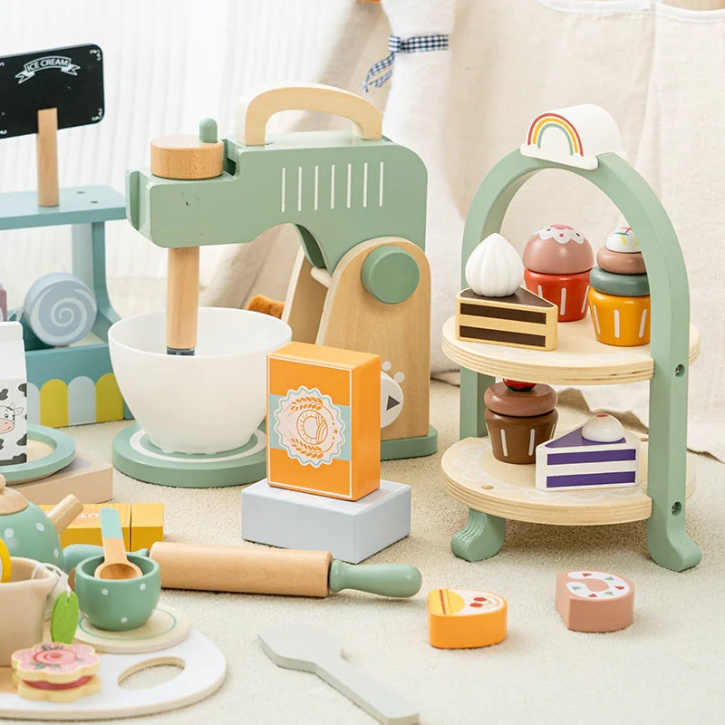 Wooden Pretend Tea Party Playset for Kids – Imaginative Role Play Set