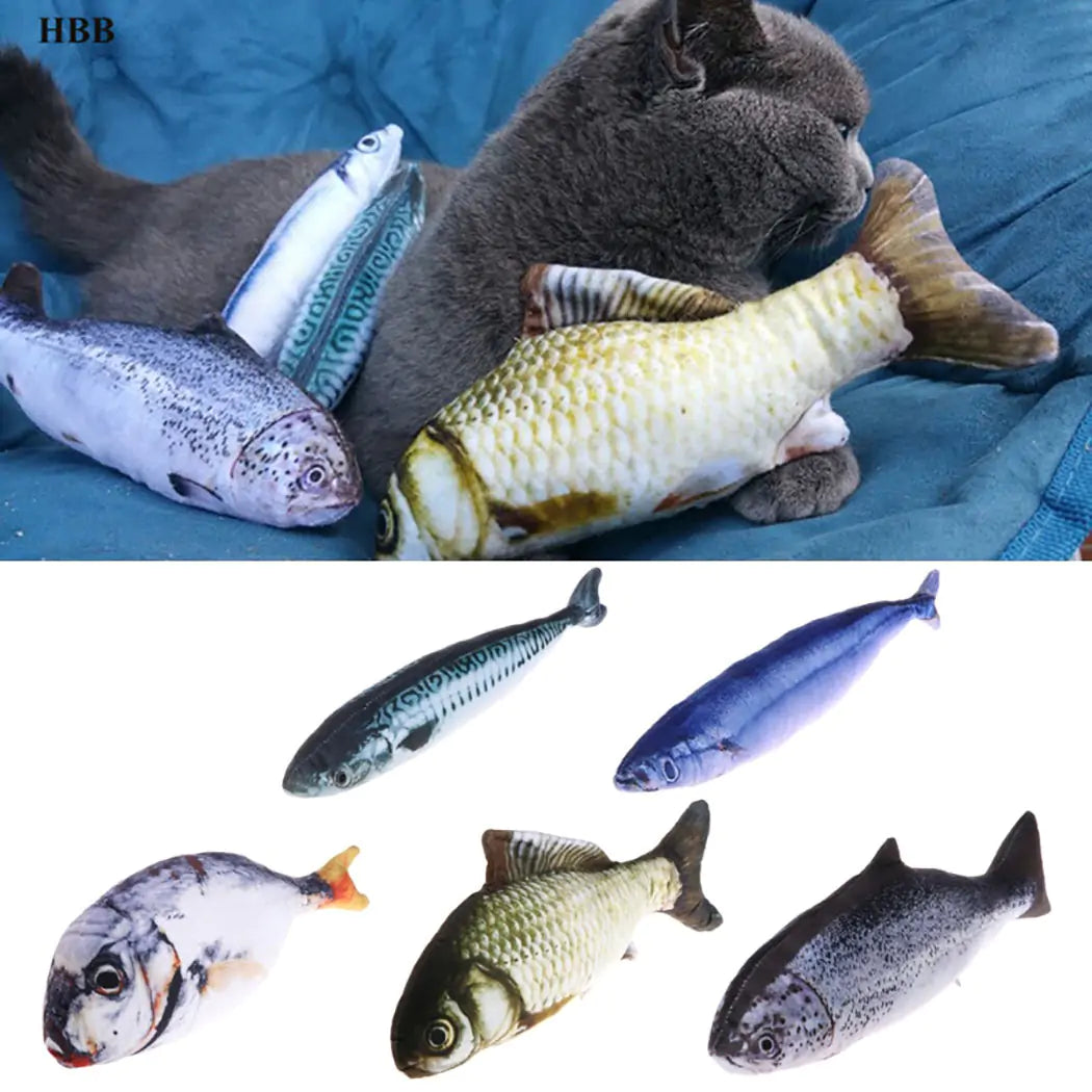 Interactive Plush Cat Toy – Creative Fish Shape with Catnip Filling
