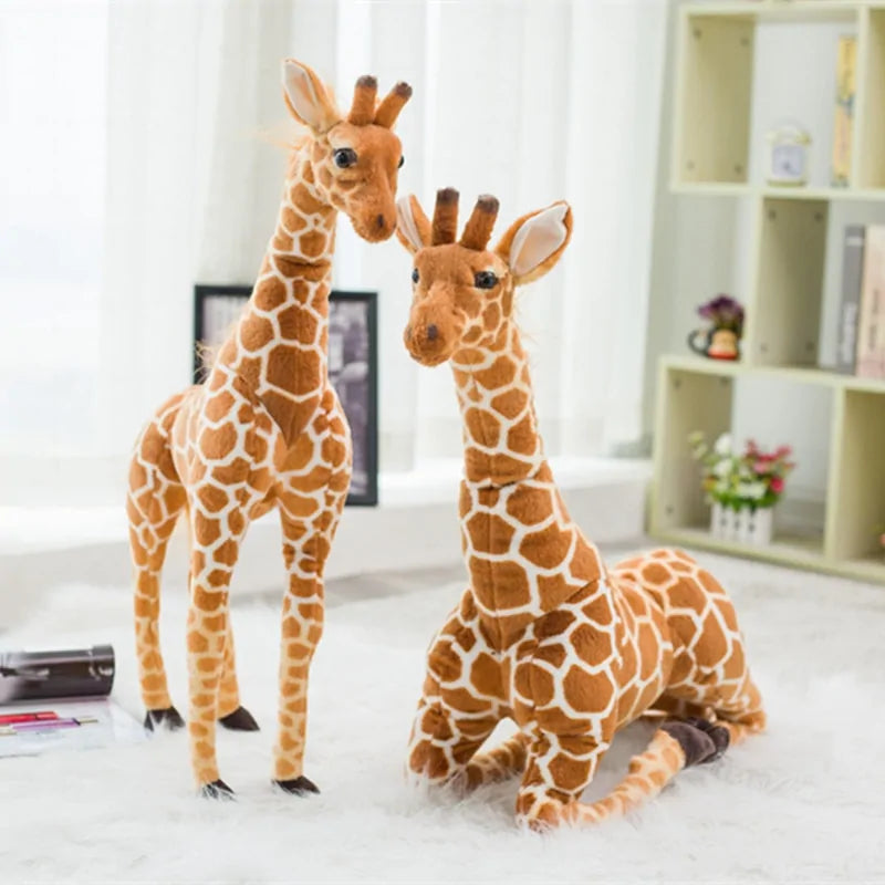 Huge Realistic Giraffe Plush Toy – Extra-Large Stuffed Animal for Kids & Home Decor
