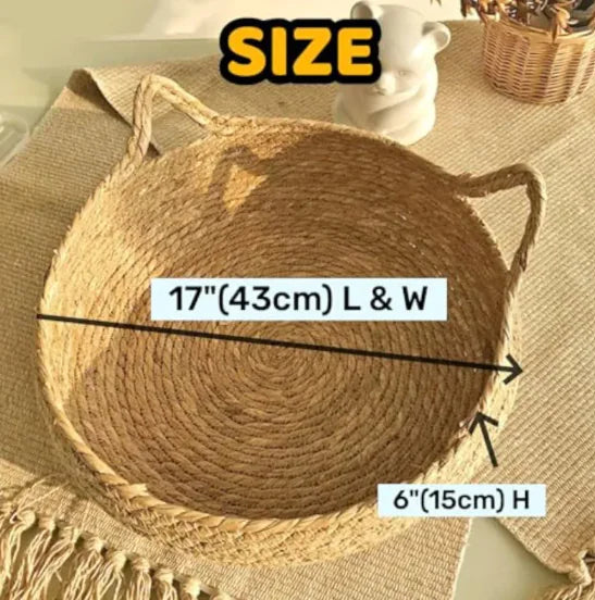 Handwoven Natural Pet House – Cozy Eco-Friendly Cat Bed