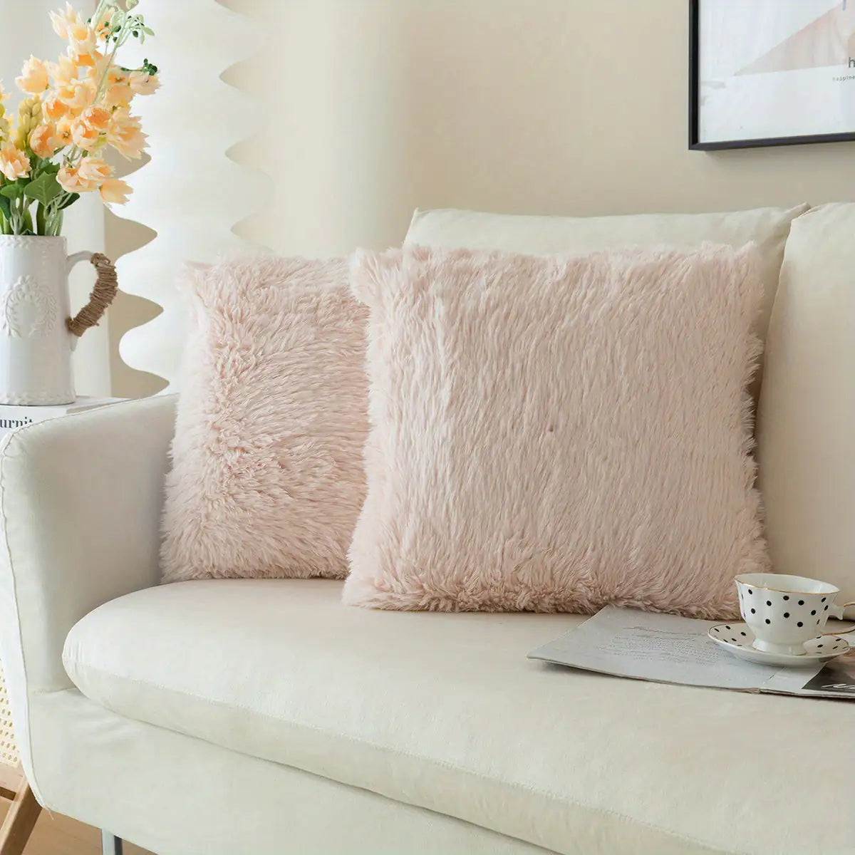 Luxurious Faux Fur Throw Pillow Covers – Ultra-Soft, Elegant Decorative Cushion Case