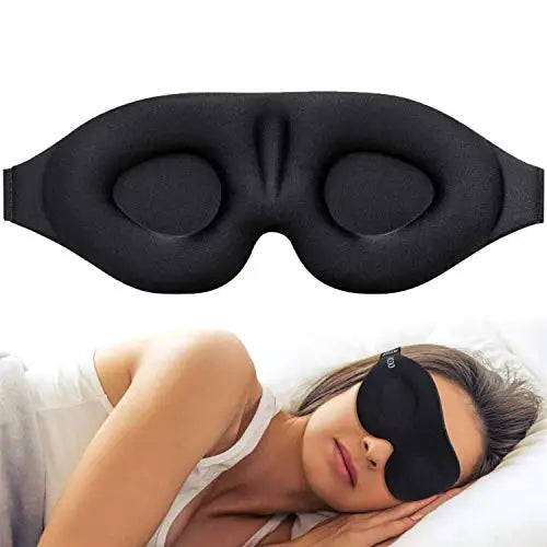 3D Contoured Sleep Eye Mask – Light-Blocking, Pressure-Free & Breathable for Deep Rest