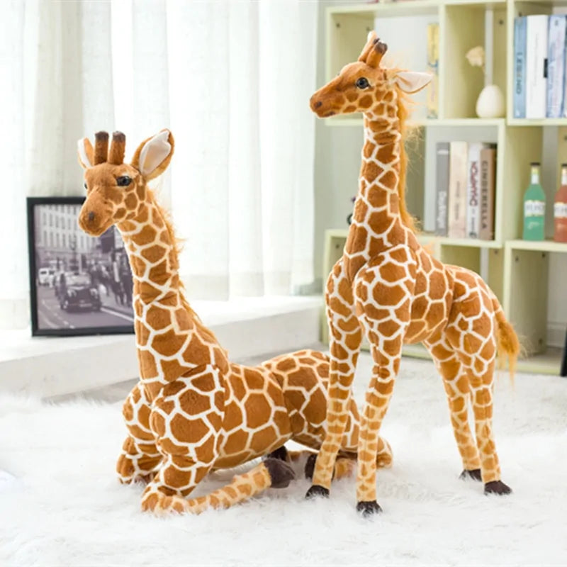Huge Realistic Giraffe Plush Toy – Extra-Large Stuffed Animal for Kids & Home Decor