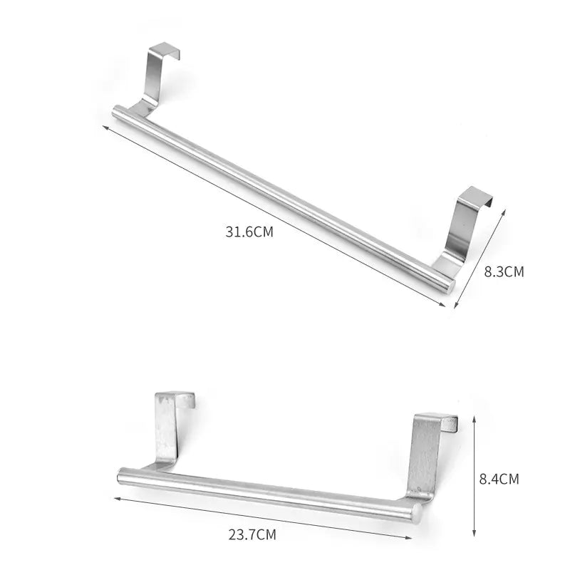 Stainless Steel Towel Rack – Over-the-Door, No-Drill, Modern Minimalist Design
