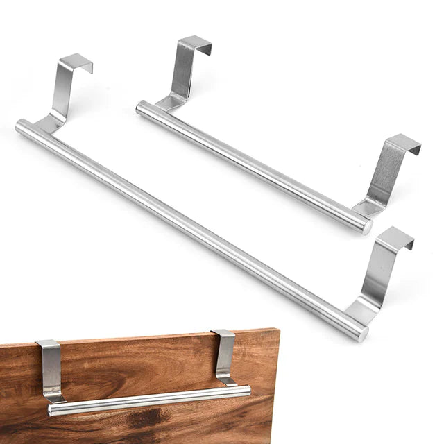 Stainless Steel Towel Rack – Over-the-Door, No-Drill, Modern Minimalist Design