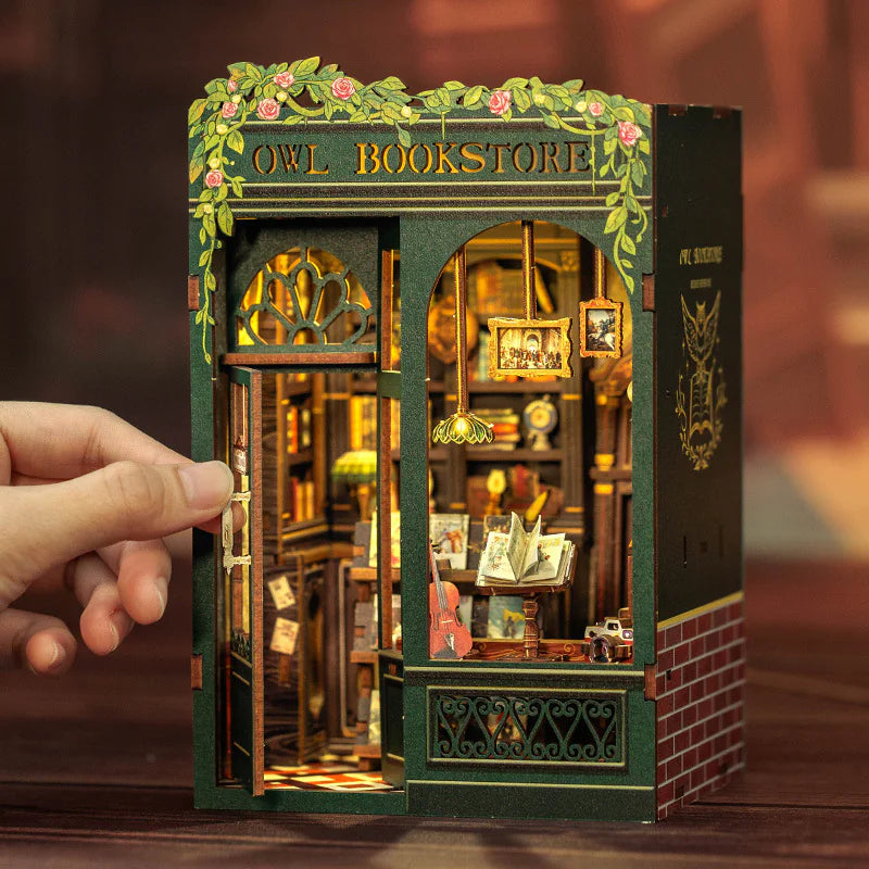 Miniature DIY Cottage Book Stand – Whimsical Shelf Charm