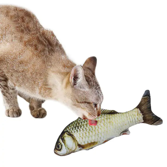 Interactive Plush Cat Toy – Creative Fish Shape with Catnip Filling