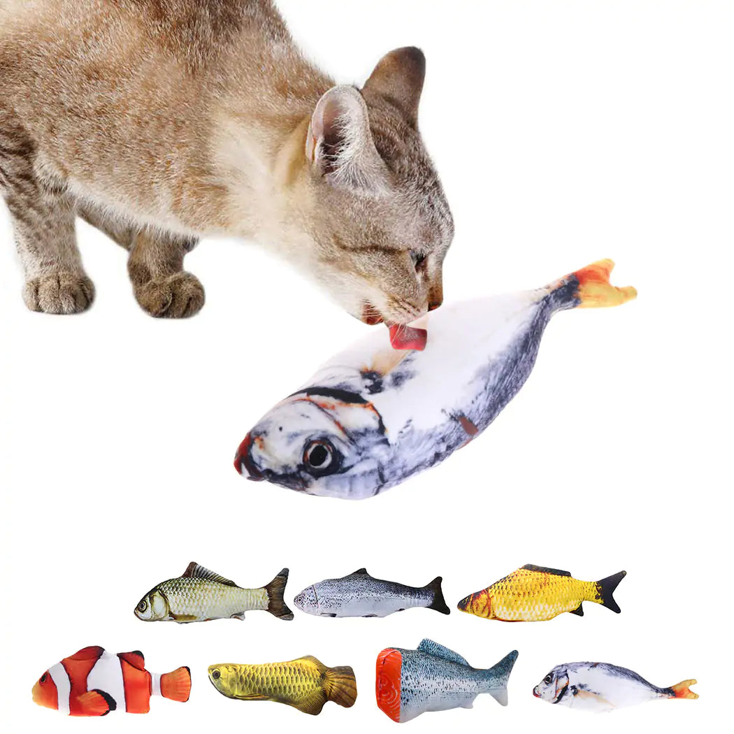 Interactive Plush Cat Toy – Creative Fish Shape with Catnip Filling