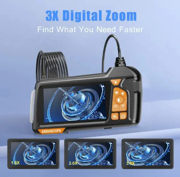 Handheld Inspection Endoscope with HD Screen – Single Lens, Waterproof Probe