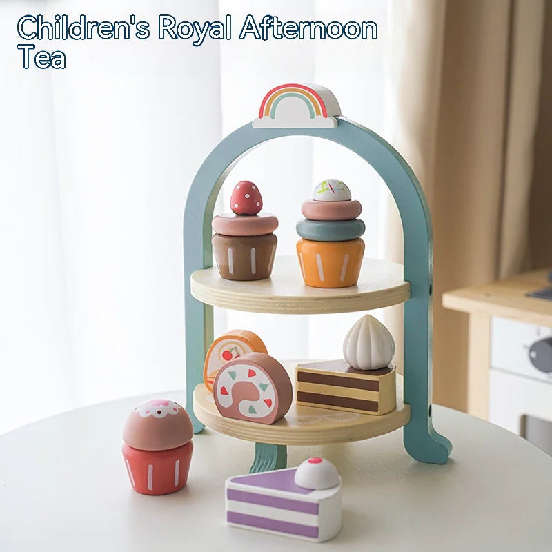 Wooden Pretend Tea Party Playset for Kids – Imaginative Role Play Set