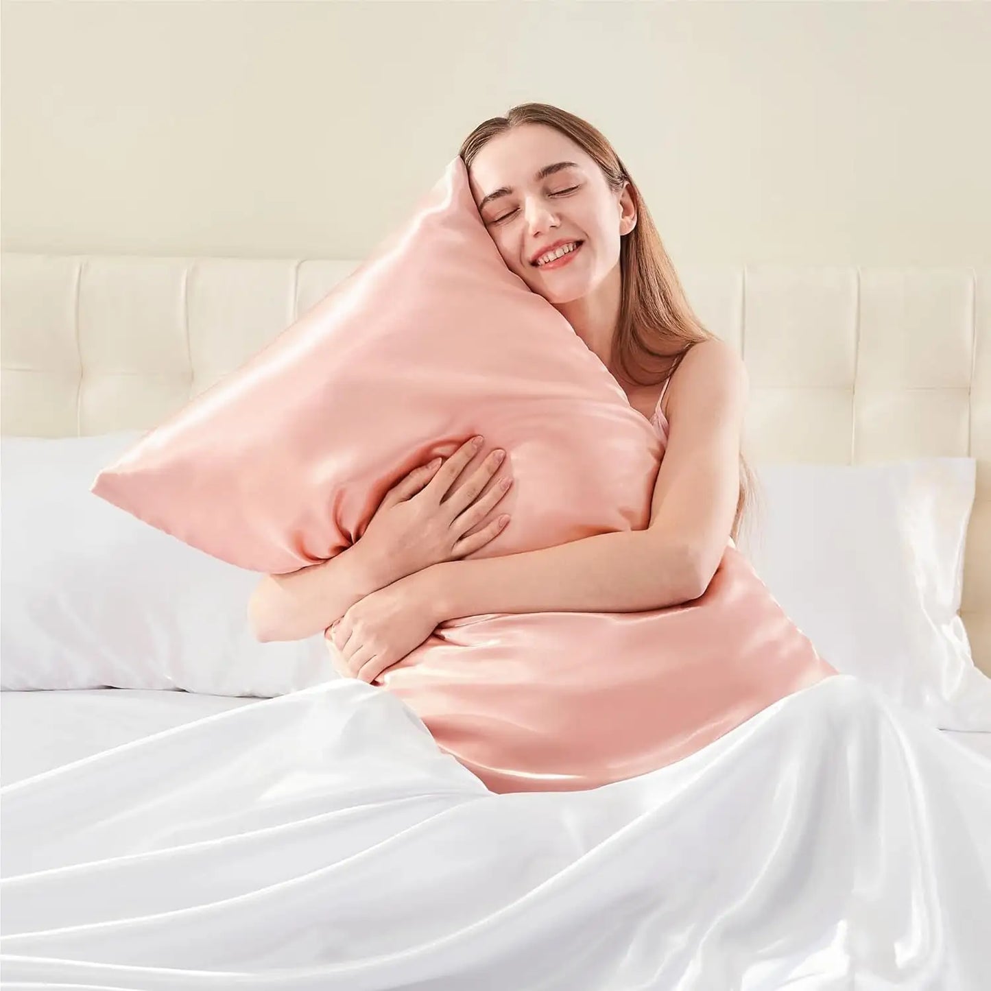 Luxury Satin Silk Pillowcases (Set of 2) for Hair & Skin – Anti-Frizz, Anti-Wrinkle