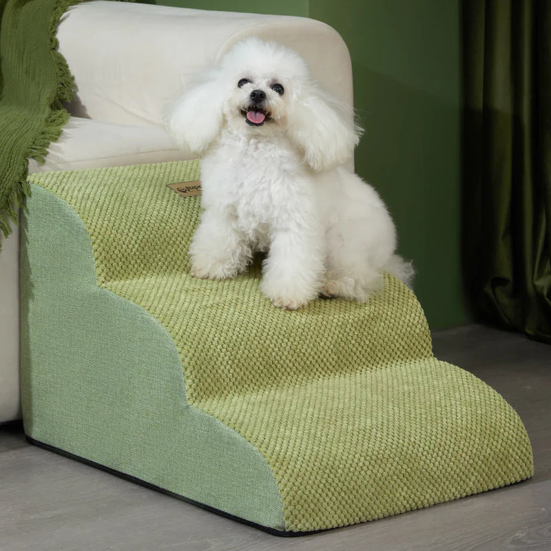 Pet Dog Ramp Stairs – Soft Foldable Slope Ladder for Beds & Couches