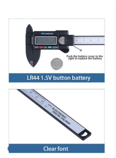 Digital Display Vernier Caliper – High Precision Carbon Fiber Tool with LCD Screen