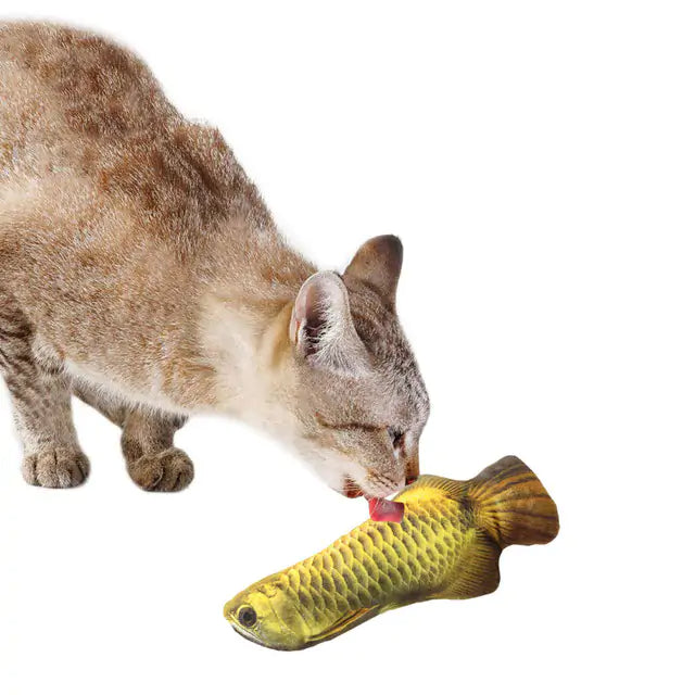 Interactive Plush Cat Toy – Creative Fish Shape with Catnip Filling