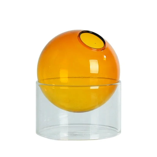 Minimalist Hydroponic Glass Vase – Soil-Free Plant Display for Modern Home Decor