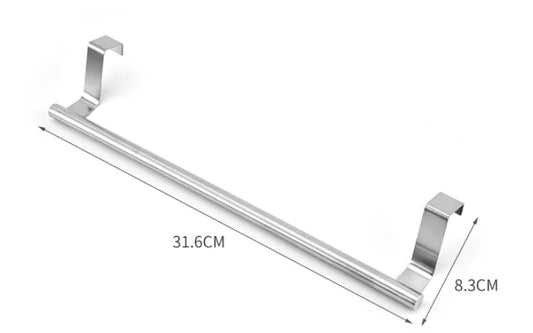 Stainless Steel Towel Rack – Over-the-Door, No-Drill, Modern Minimalist Design