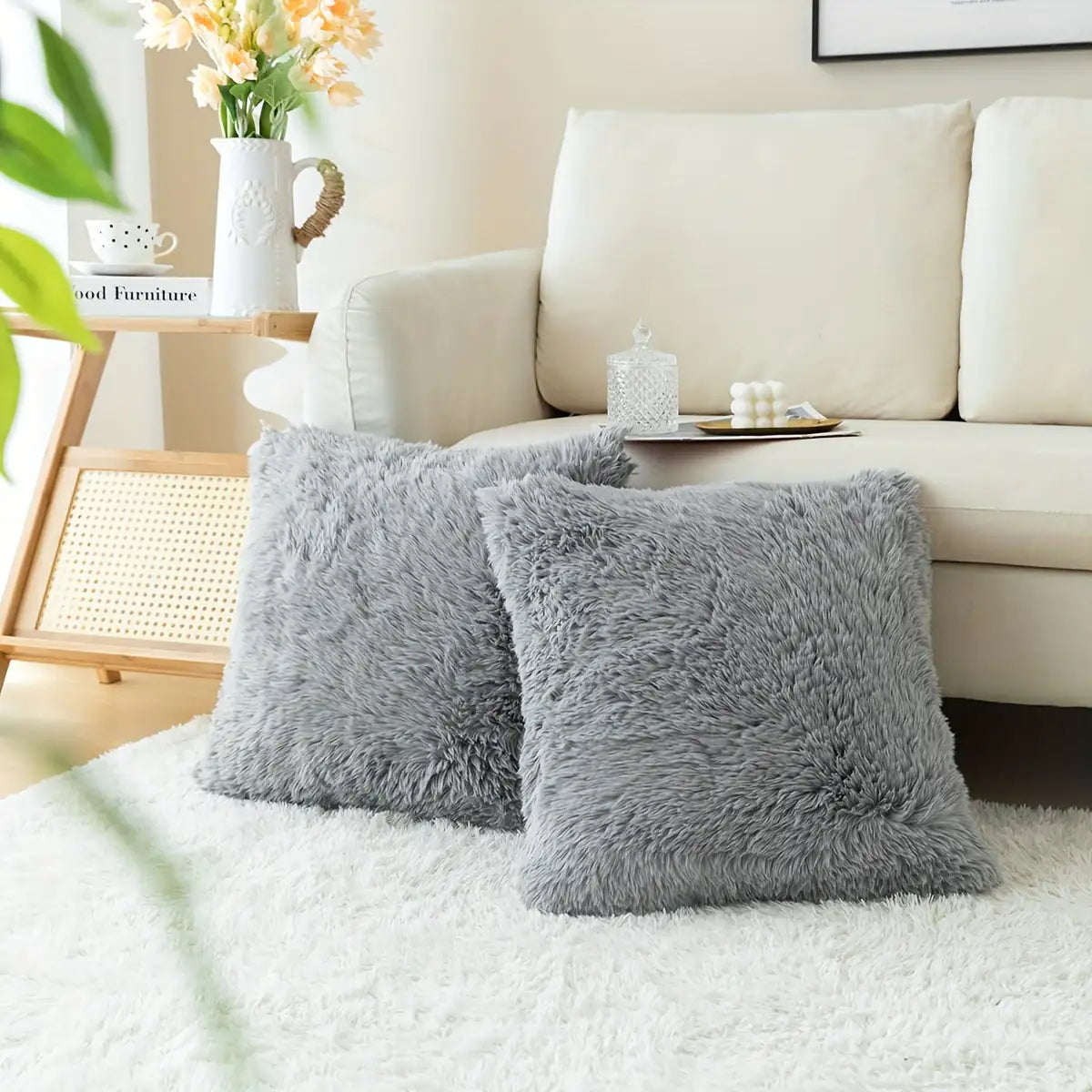 Luxurious Faux Fur Throw Pillow Covers – Ultra-Soft, Elegant Decorative Cushion Case