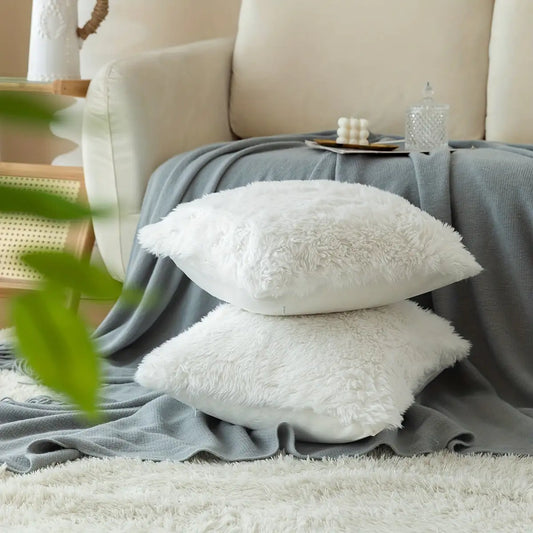 Luxurious Faux Fur Throw Pillow Covers – Ultra-Soft, Elegant Decorative Cushion Case