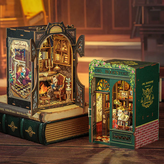 Miniature DIY Cottage Book Stand – Whimsical Shelf Charm