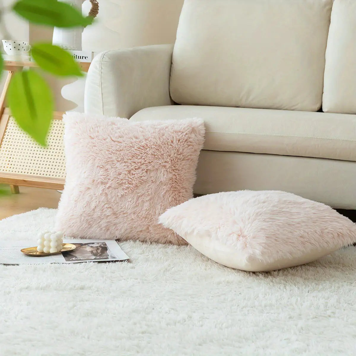 Luxurious Faux Fur Throw Pillow Covers – Ultra-Soft, Elegant Decorative Cushion Case
