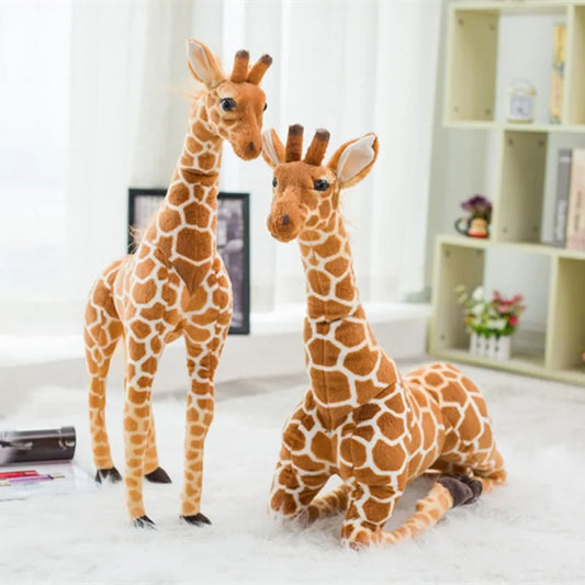 Huge Realistic Giraffe Plush Toy – Extra-Large Stuffed Animal for Kids & Home Decor
