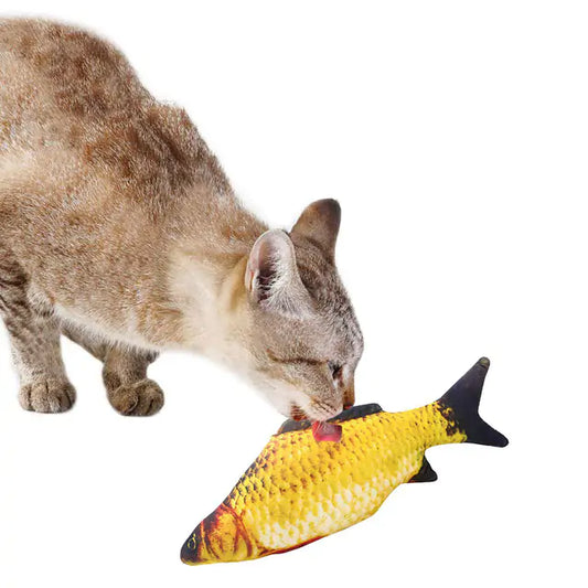 Interactive Plush Cat Toy – Creative Fish Shape with Catnip Filling