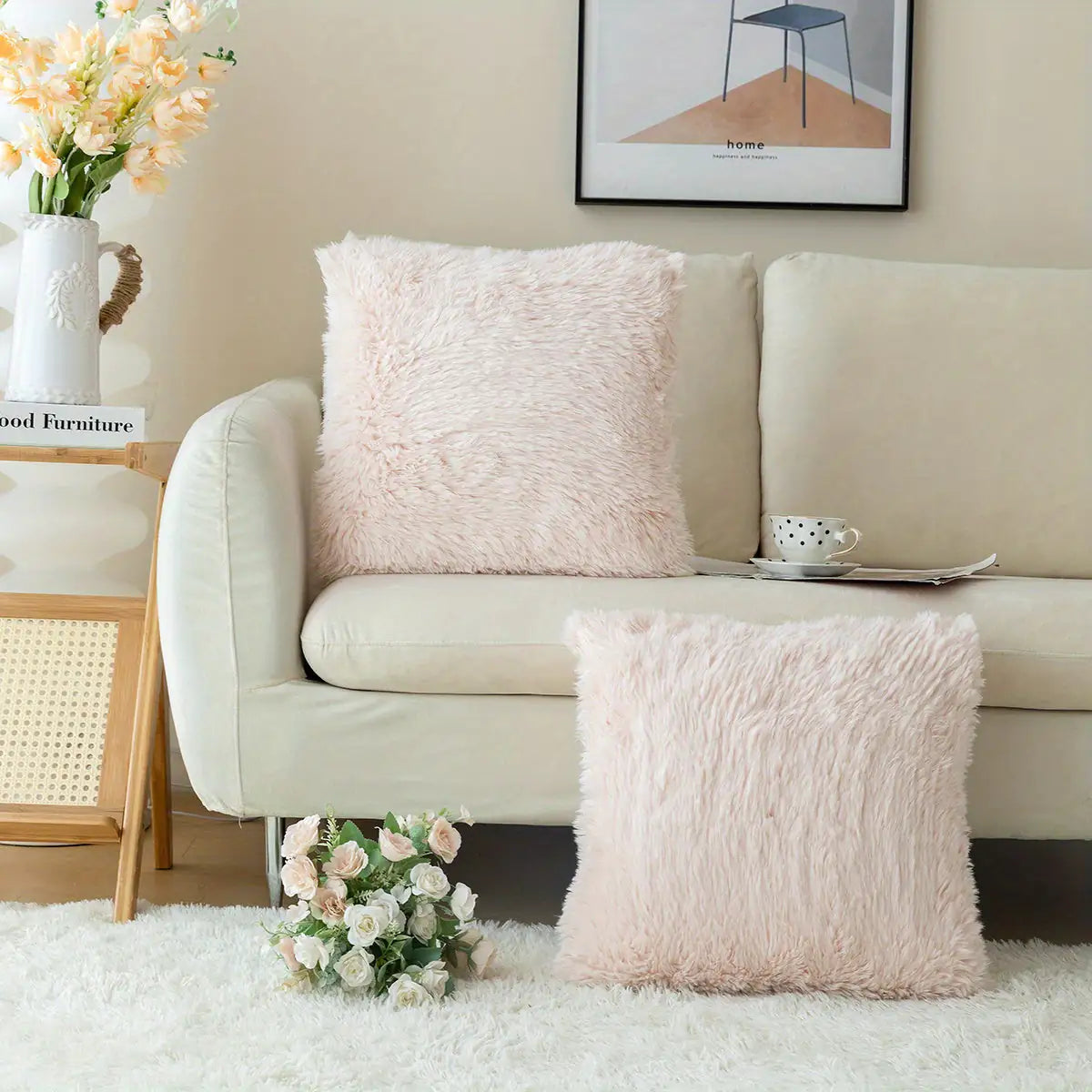 Luxurious Faux Fur Throw Pillow Covers – Ultra-Soft, Elegant Decorative Cushion Case
